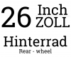 Hinterrad 26 Zoll Singlespeed